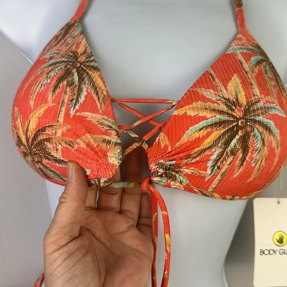 NEW Body Glove Bikini in Sunset Print Nuevo Contempo Bottoms Baby Love Top Small